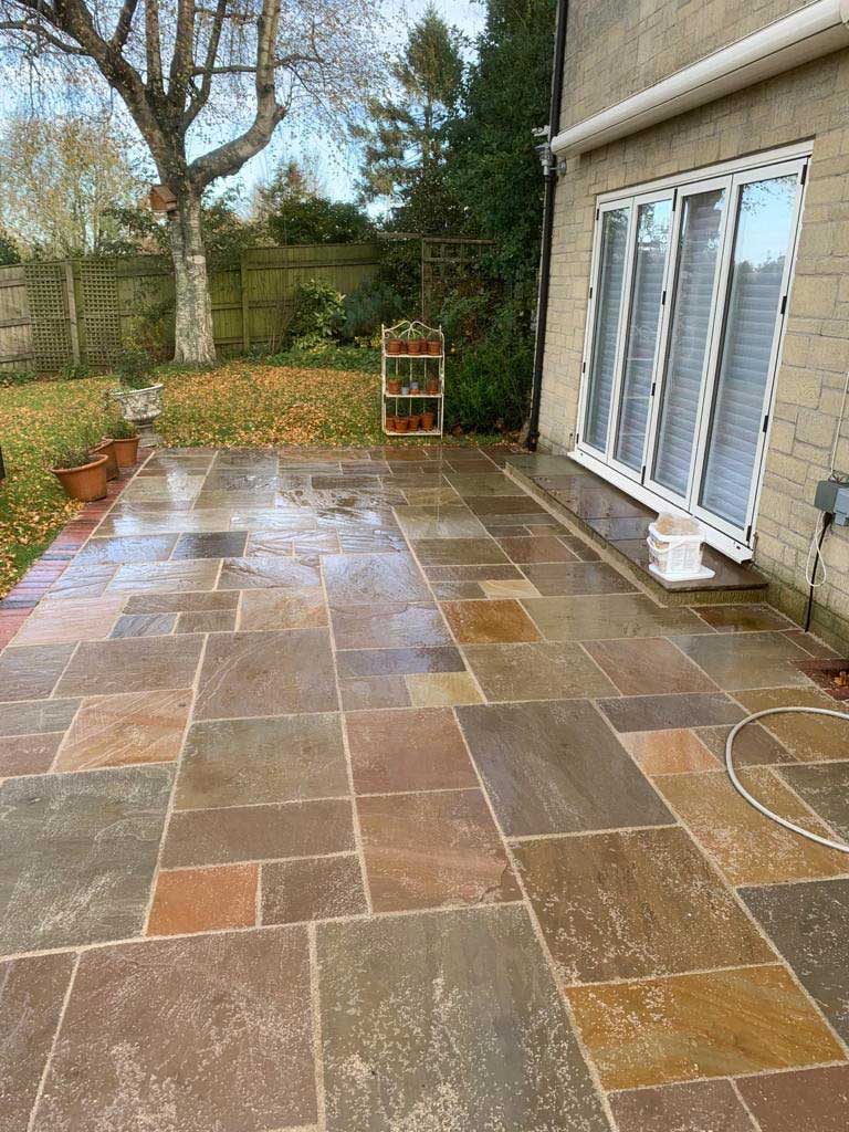 Finished patio work.